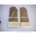 natural color customized design Real lamb fur glove for wome